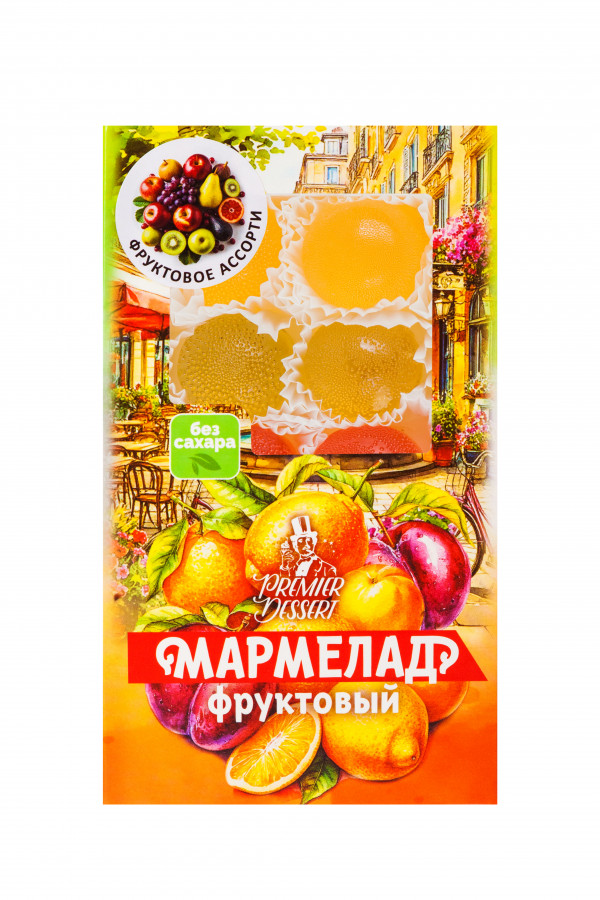 №2 Мармелад Премиум Десерт ФРУКТОВЫЙ (ананас, яблоко, гранат) 200г    в Севастополе