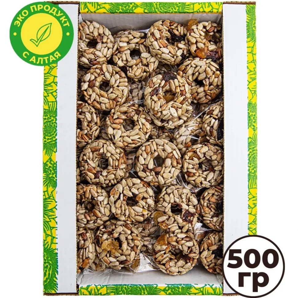  Козинаки из подсолнечника с медом и сухофруктами "Зачетные" 500г в Севастополе