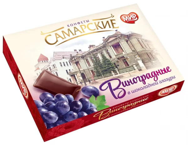 №2 КФ МИР Виноградные в шоколадной глазури 160г  в Севастополе