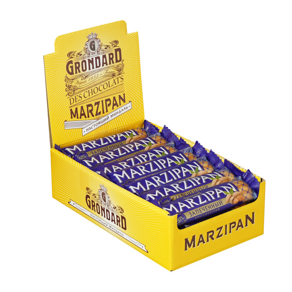  TM Grondard   (11161) Батончики НЕглазированные Марципановые Запечённые, (28шт по 40г)    в Севастополе