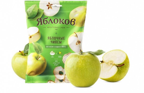  Яблочные чипсы из кисло-сладких яблок 25г в Севастополе